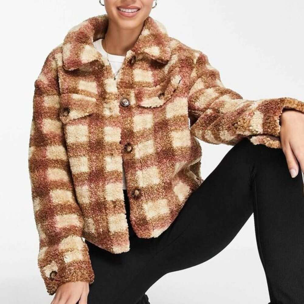 Avec Les Filles • Plaid terry jacket